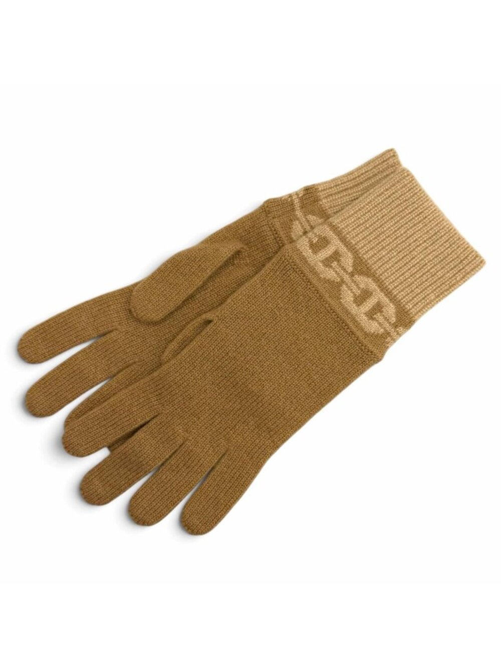 Hermes Heaven Cashmere Chaine D'ancre Motif Knit Gloves Brown